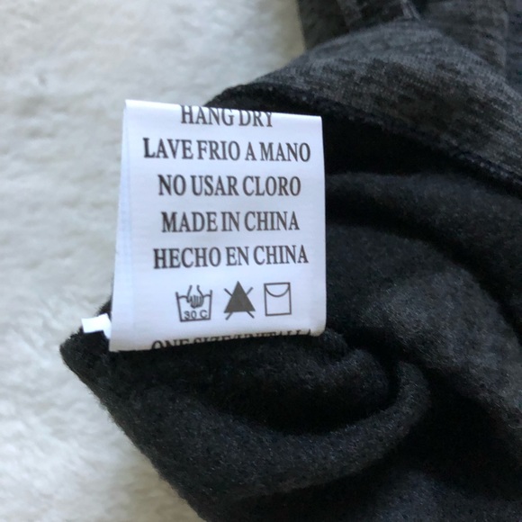 Dark grey sport Women’s leggings wide stitching side inserts high rise stretch - Picture 9 of 10